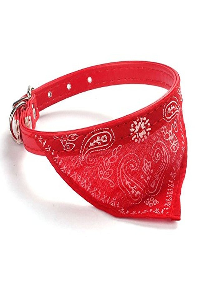 Sage Square Adjustable Scarf Cum Bandana Cum Neckerchief Collar Cum Neck Tie for Puppy/Cat/Kitten (Red) - Image 2